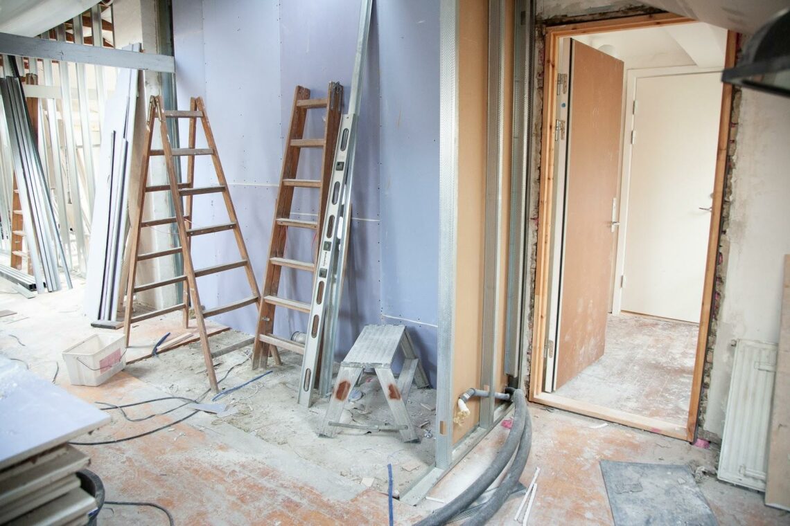 An interior space in the midst of renovation.