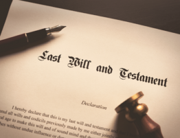 Last Will and Testament document.