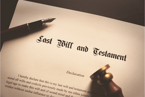 Last Will and Testament document.